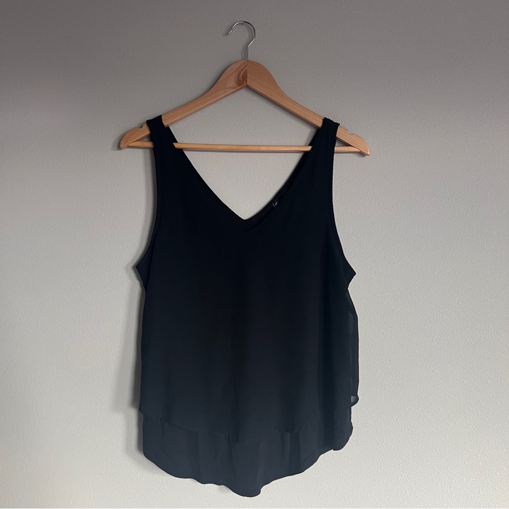 Valette Black V-Neck Top